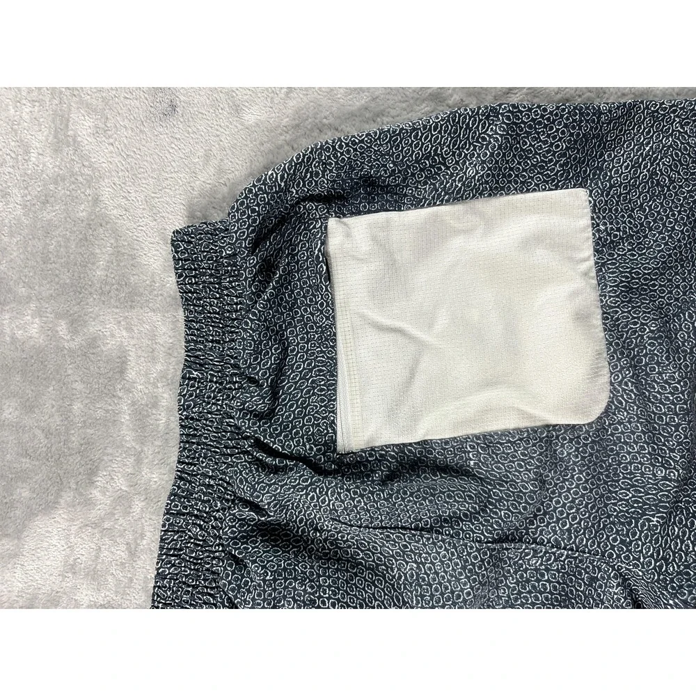 Lululemon Channel Cross Swim Shorts Small Blue Geometric Unlined 7